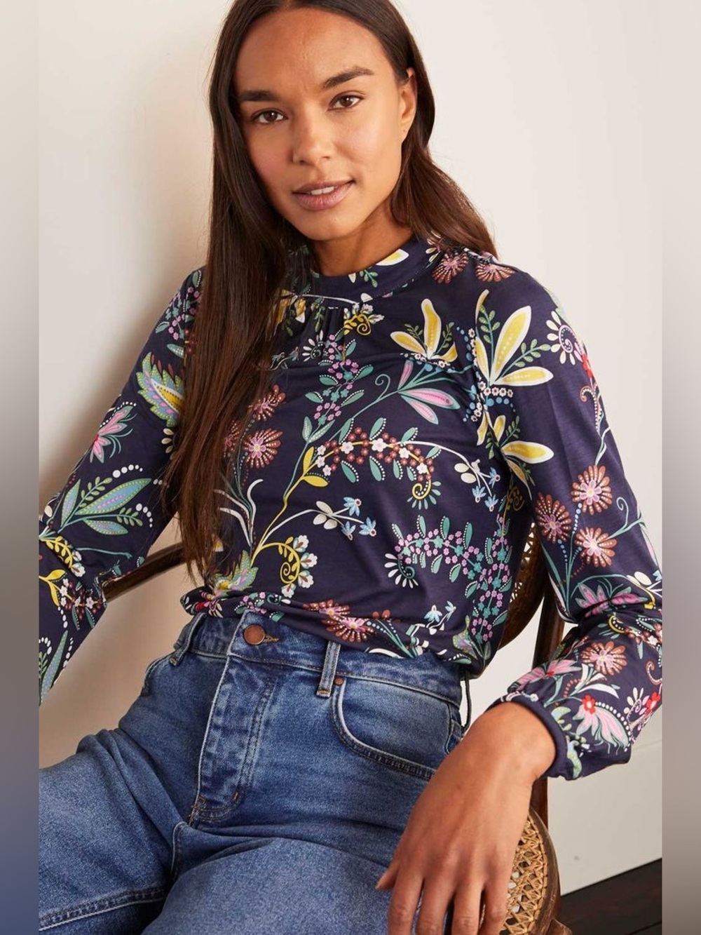 Burgundy Boden Size 6 Natasha Heritage Bloom Top
